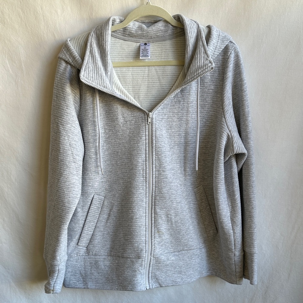 Active Life heather gray zip-up hoodie, size XXL